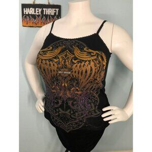 Harley-Davidson Tank Top Large Women, Rhinestone, Very Stretchy